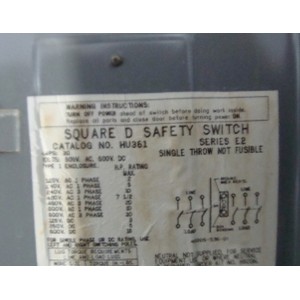 SQUARE D SAFETY SWITCH HU361