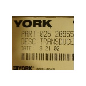 YORK 025 28955 002