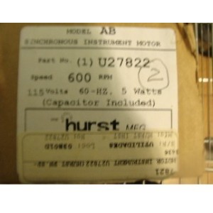 HURST 6000 RPM, 115 V 60 HZ, 5W, Model AB, Motor