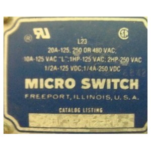 MICRO SWITCH L23 BAF 2RN2-RH 