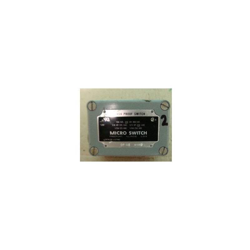 MICRO SWITCH SPLASH PROOF SWITCH OP-AR 9110 MICRO SWITCH SPLASH PROOF SWITCH OP-AR 9110