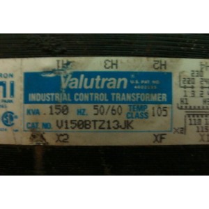 VALUTRAN CONTROL TRANSFORMER V150BTZ13JK 