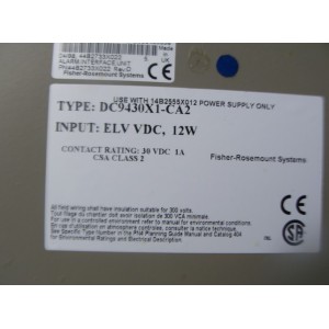 FISHER CONTROLS INTERFACE MODULE ALARM DC9430X1-CA2 