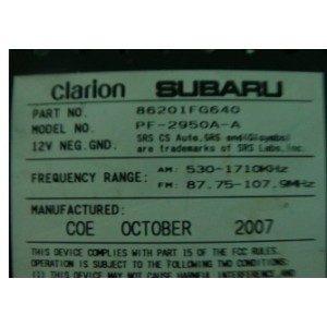 SUBARU  PF-2950A-A 