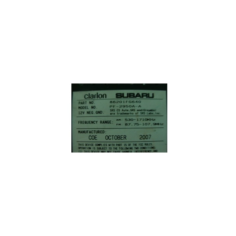 SUBARU PF-2950A-A SUBARU PF-2950A-A