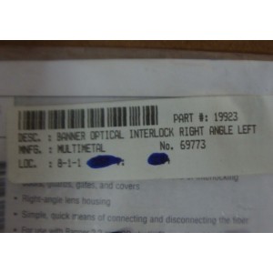 BANNER OPTICAL INTERLOCK RIGT ANGLE LEFT