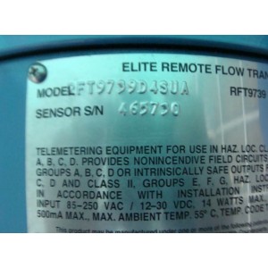 MICRO MOTION ELITE REMOTE FLOW TRANSMITTER 2FT9739D4SUA