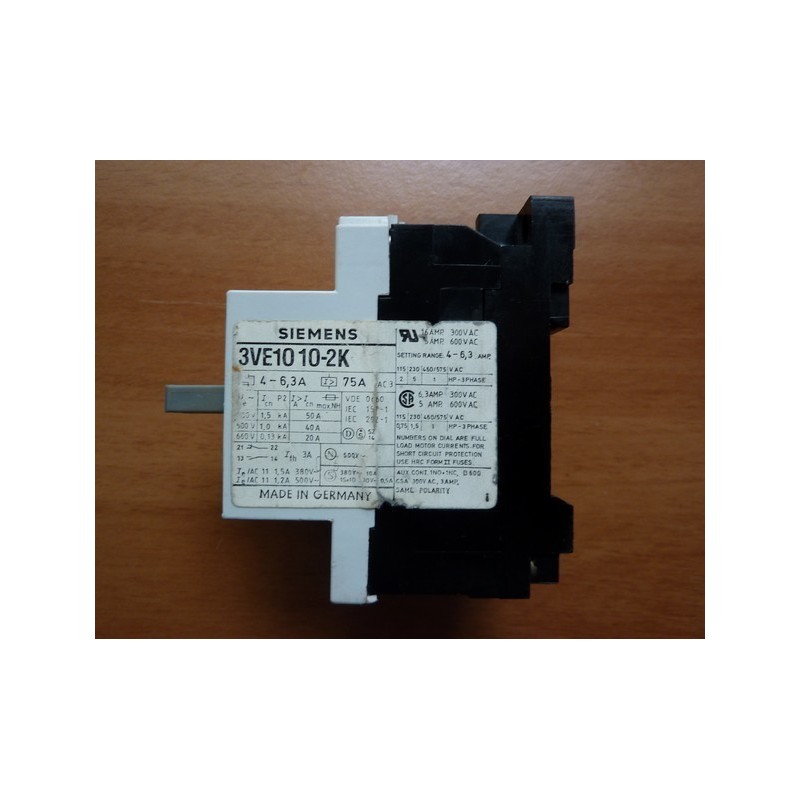 SIEMENS 3VE1010-2K SIEMENS 3VE1010-2K