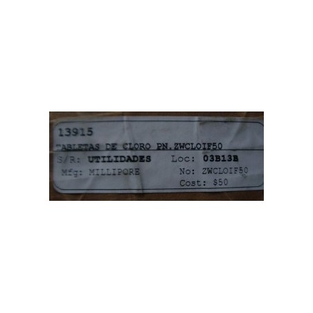 TABLETAS DE CLORO ZWCLOIF50