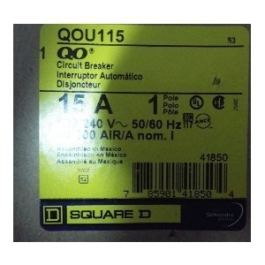 SQUARE D CIRCUIT BREAKER QOU115 15A