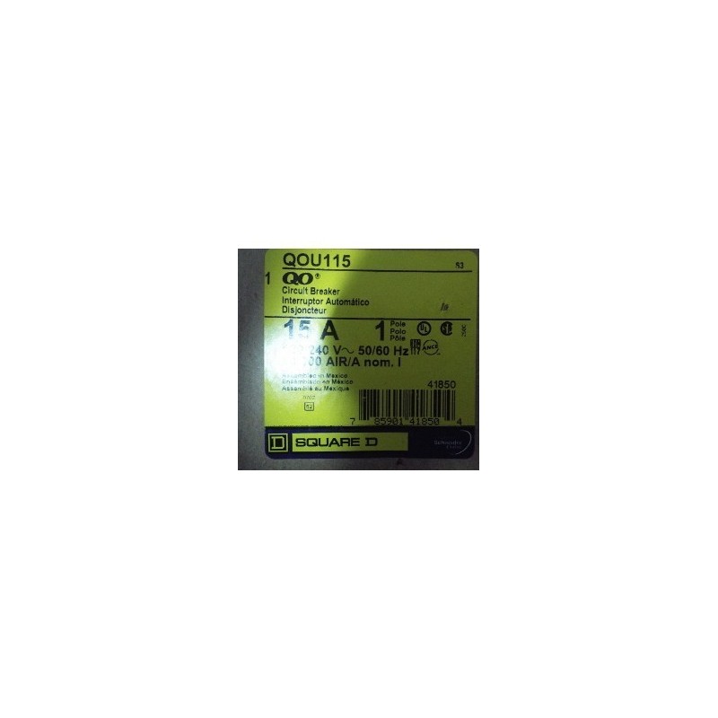SQUARE D CIRCUIT BREAKER QOU115 15A