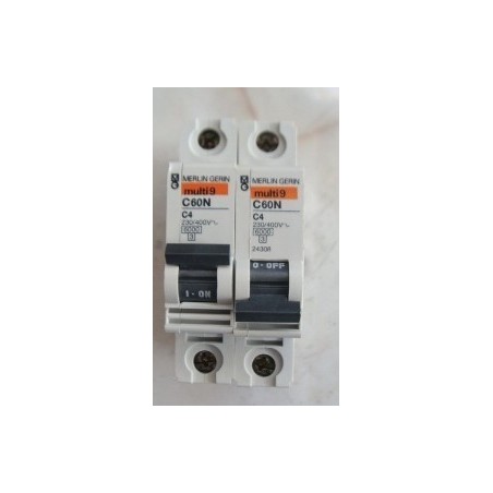 MERLIN GERIN C60N-C4 CIRCUIT BREAKER 4AMP 2POLE 400V