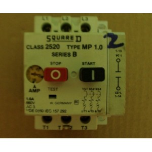 SQUARE-D MANUAL STARTER SERIES B 2520 MP1.0