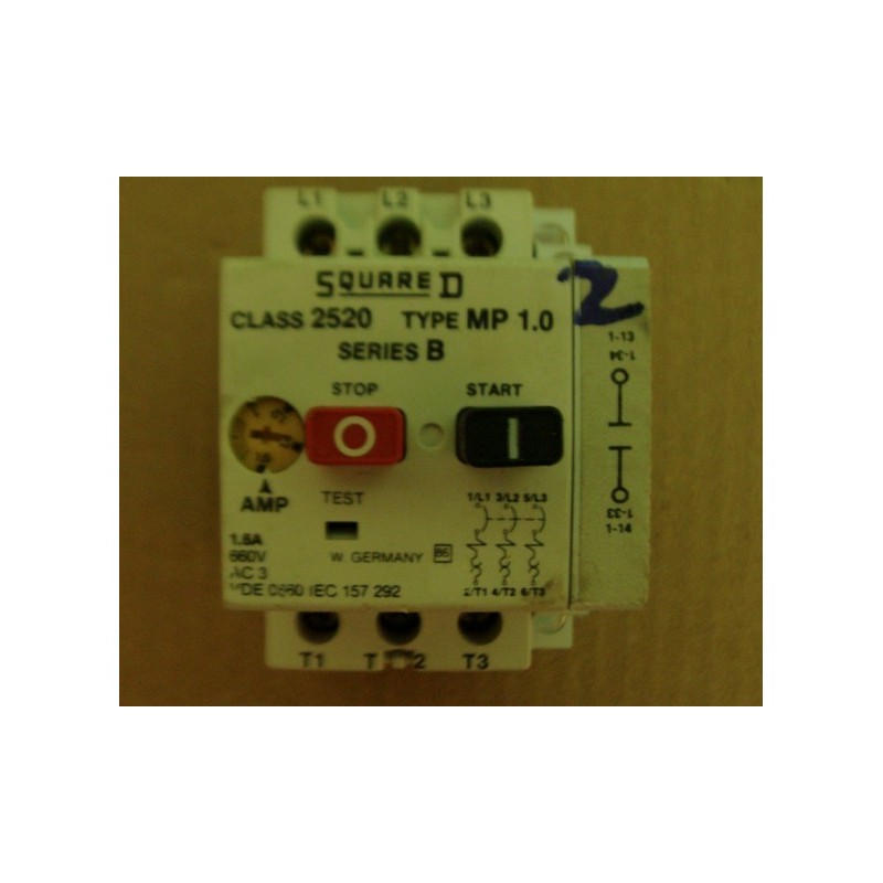 SQUARE-D MANUAL STARTER SERIES B 2520 MP1.0