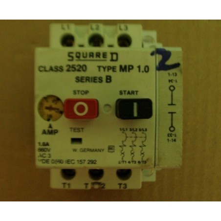 SQUARE-D MANUAL STARTER SERIES B 2520 MP1.0