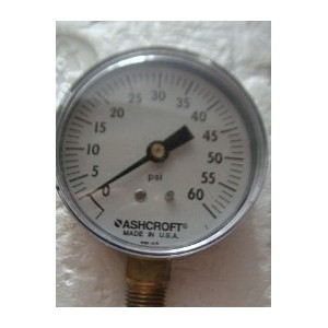 ASHCROFT GAUGE 0-60 PSI 2 1/2"