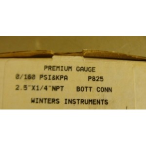 WINTERS INSTRUMENTS 0/160 PSI &KPA  P825 PREMIUN GAUGE