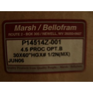 MARSH P1454Z-001 GAUGE 30-0-60 PSI