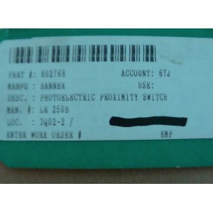 BANNER PHOTOELECTRIC LR250B