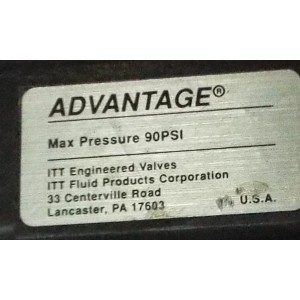 ITT ADVANTAGE 2210 CF3M - XVC 3 47 MAX PRESSURE 90PSI