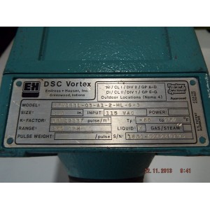 ENDRESS + HAUSER DSC VORTEX 3" - 115VAC FTV1831-03-A1-2-HL-G-3 