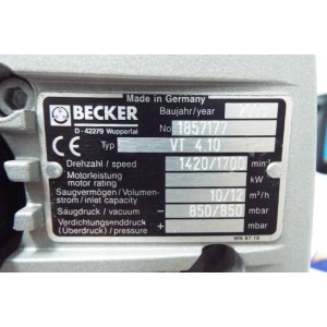 Becker VT 4.10 – Oil-Free Rotary Vane Vacuum Pump for Industrial Applications.