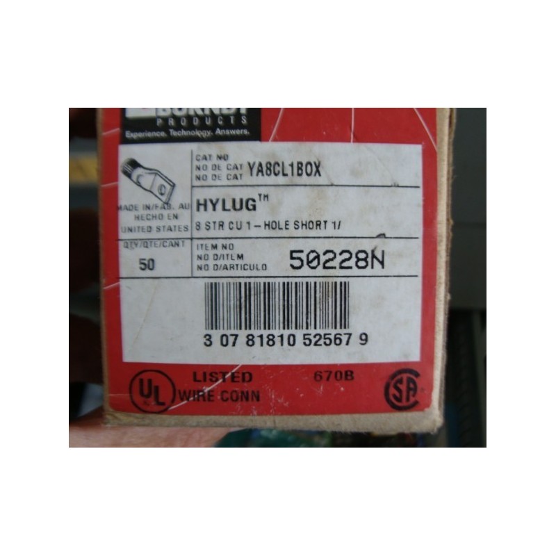 BURNDY YA8CL1-BOX BURNDY YA8CL1-BOX