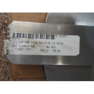 CANISTER COVER CJ-25, 1 / 4 THICK