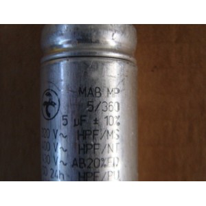 CAPACITOR MAB MP 5/360 5uf +- 10%