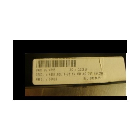  GOULD ASSY MDL 4-20 MA ANALOG OUT W/CONN 2J2F10  	 	  GOULD ASSY MDL 4-20 MA ANALOG OUT W/CONN 2J2F10