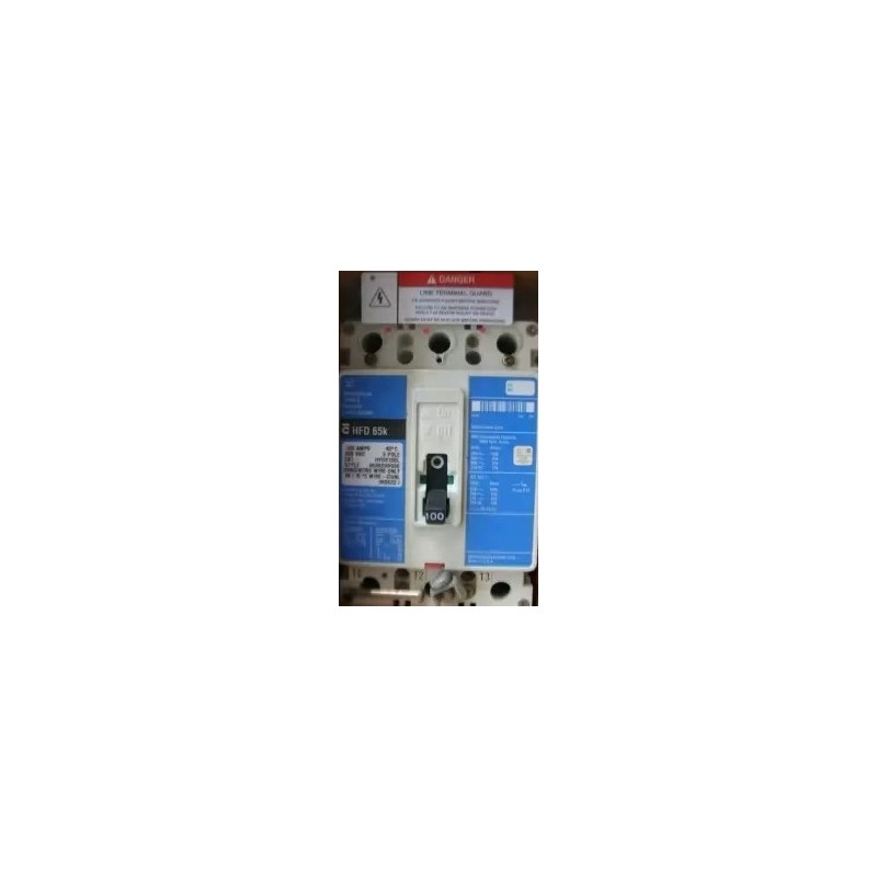 WHITE WESTINGHOUSE HFD3100L CIRCUIT BREAKER 100AMP 3POLE 600VAC