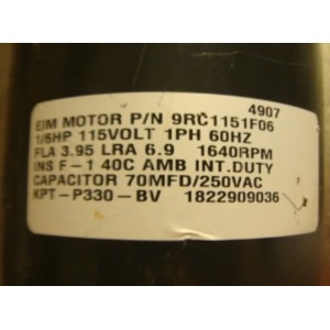 EIM MOTOR 9RC1151F06 1/6HP 115V