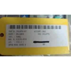 RELIANCE COLLETE-007 PANEL 612180-801R