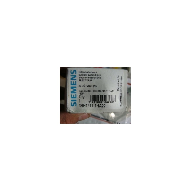 SIMENS - AUXILIARY SWITCH BLOCK - 3RH1911-1HA22 SIMENS - AUXILIARY SWITCH BLOCK - 3RH1911-1HA22