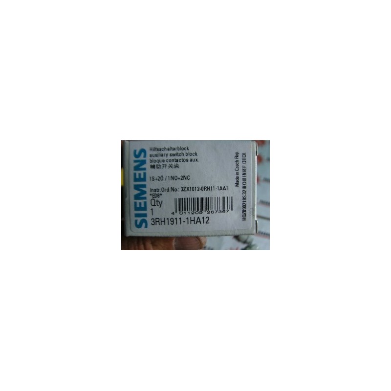 SIMMENS - AUXILIARYSWITCH BLOCK - 3RH1911-1HA12 SIMMENS - AUXILIARYSWITCH BLOCK - 3RH1911-1HA12