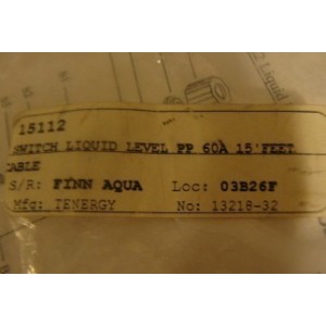 SWITCH LIQUID LEVEL PP 60A 15" FEET