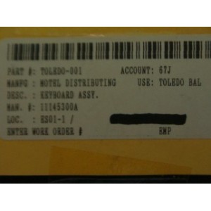 TOLEDO KEYBOARD ASSY 11145300A