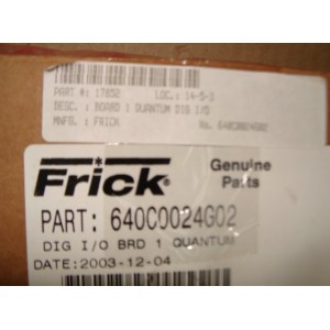 Frick 640C0024G02 Digital I/O Board #2 – Quantum™ Control System Component