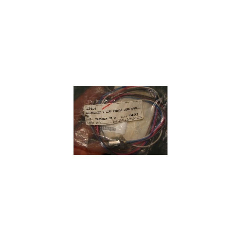 TURCK CABLE - RECEPTACLE 6 PIN FEMELE TURCK CABLE - RECEPTACLE 6 PIN FEMELE