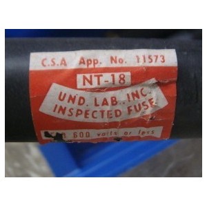 UND. LAB. INC. NT-18 FUSE 600VOLTS