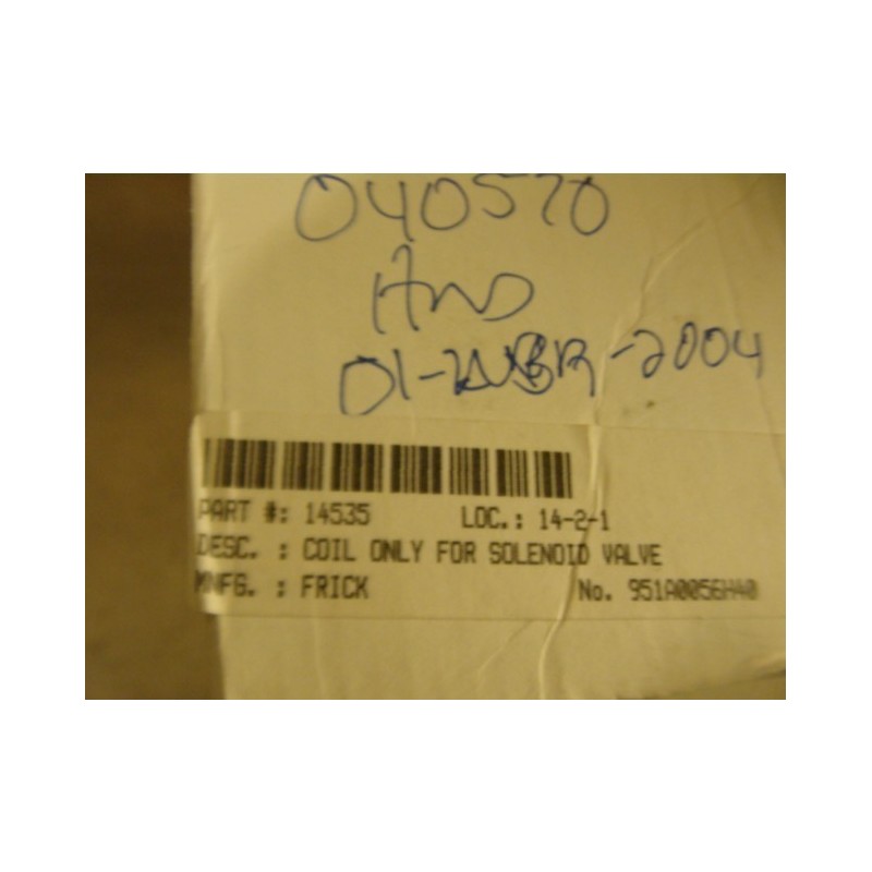 FRICK COIL ONLY FOR SOLENOID VALVE FRICK COIL ONLY FOR SOLENOID VALVE