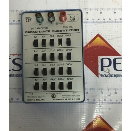 PHIPPS & BIRD CAPACITANCE SUBSTITUTION BOX, MODEL 237