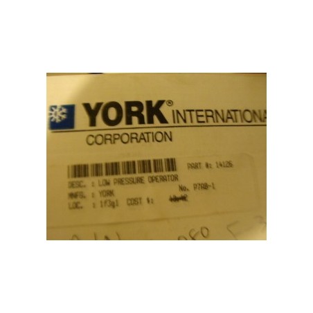 YORK LOW PRESSURE OPERATOR P7AB-1