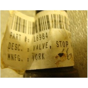 YORK VALVE STOP 16984