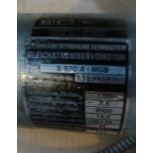 GLEICHSTROM SERVOMOTOR S 670 A-MGB