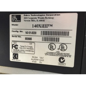 ZEBRA 140XILLL INDUSTRIAL THERMAL BARCODE LABEL PRINTER