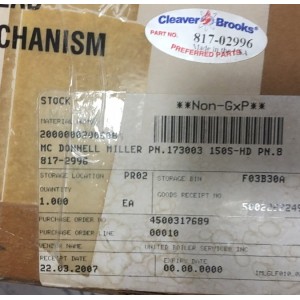 CLEAVER BROOKS 817-02996