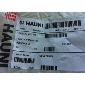 HAUNI FEMALE CONNECTOR 09150006201