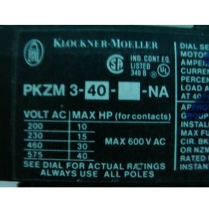 MOELLER PKZM 3-40 NA