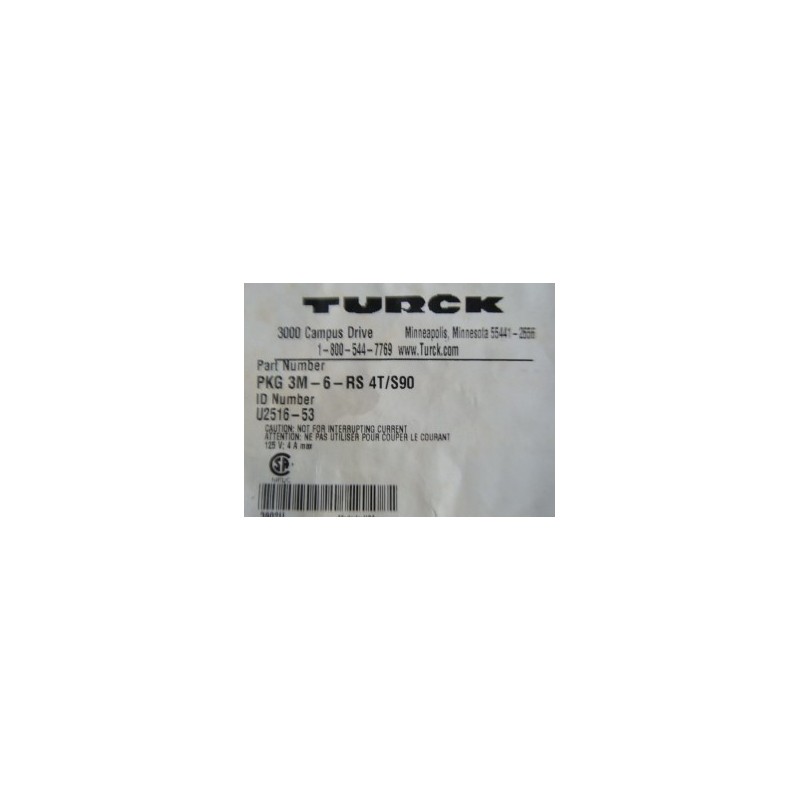 TURCK PKG 3M-66-RS 4T/S90 TURCK PKG 3M-66-RS 4T/S90
